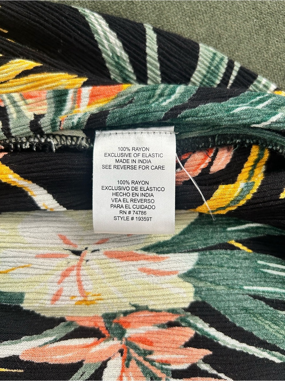 Maxi dress - Patrons of Peace Black Tropical Floral Off-Shoulder Size Large - Picture 5 of 7